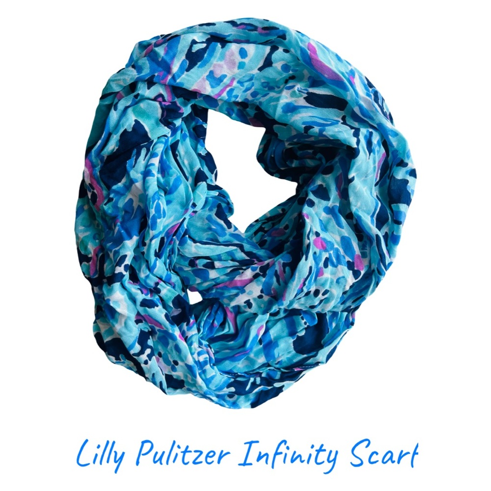 Lilly Pulitzer Blue Swirl Infinity Scarf